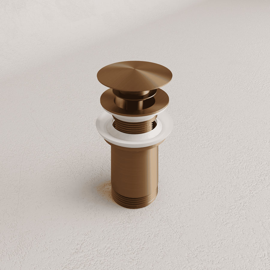 Universal Click-Clack Basin Waste - Brushed Bronze