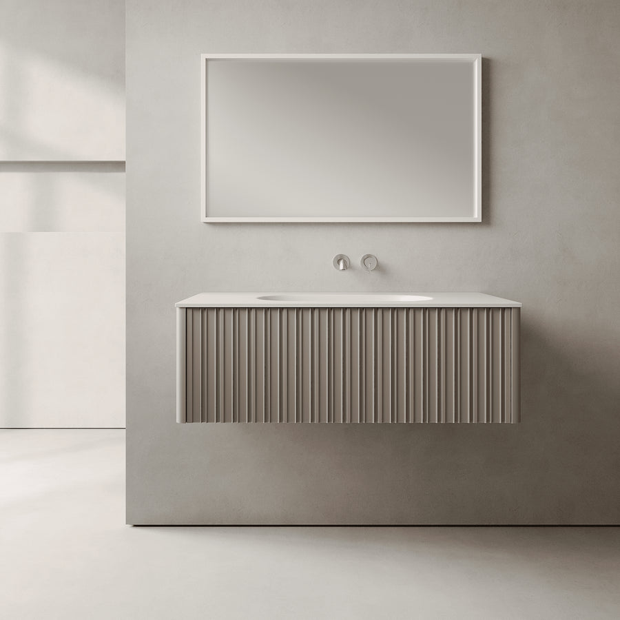 Esmont Taupe 1000mm Vanity Unit - Single Drawer with Single Basin