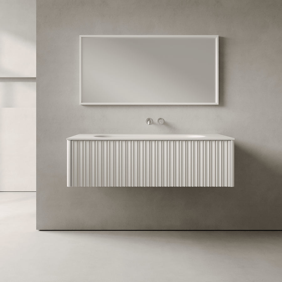 Esmont Snow White 1200mm Vanity Unit - Single Drawer with Large Single Basin