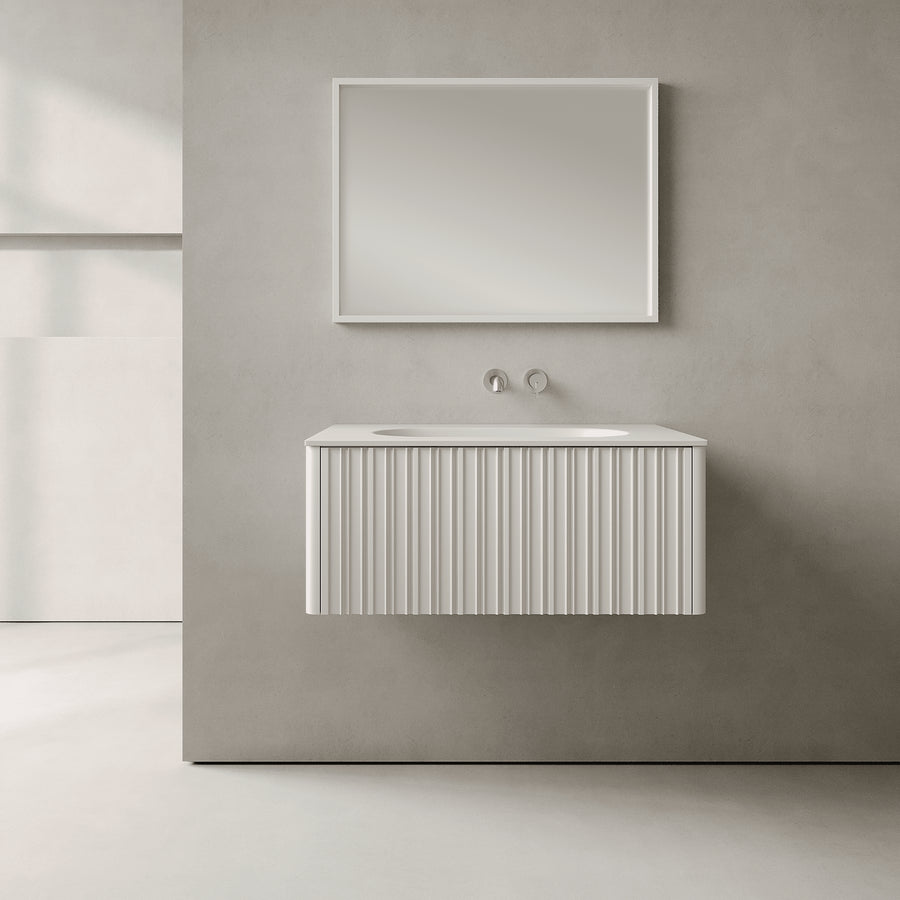 Esmont Snow White 800mm Vanity Unit - Single Drawer with Single Basin