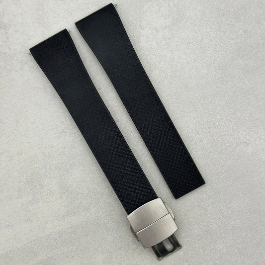 The Lisbon: Jet Black FKM Rubber CTS Watch Strap