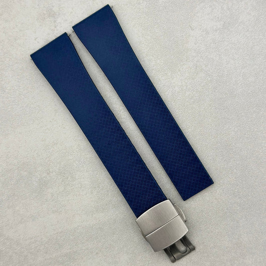 The Lisbon: Navy Blue FKM Rubber CTS Watch Strap