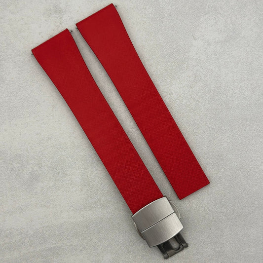 The Lisbon: Crimson Red FKM Rubber CTS Watch Strap