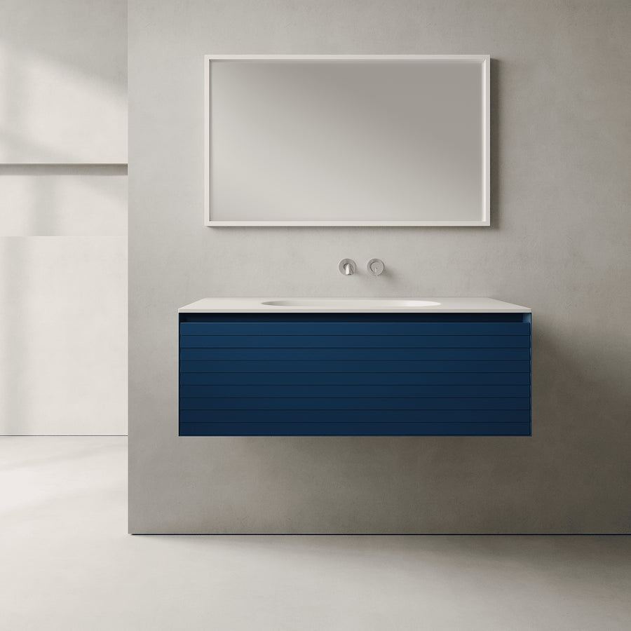 Nordale Ocean Blue 1000mm Vanity Unit - Single Drawer with Single Basin