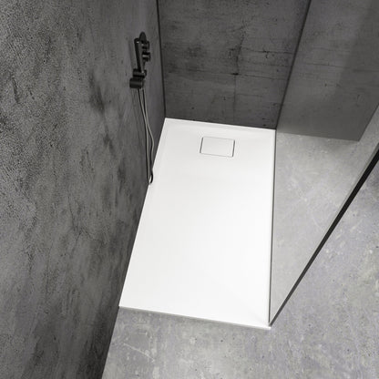 Meseta White Stone Resin Shower Tray 1200 x 700