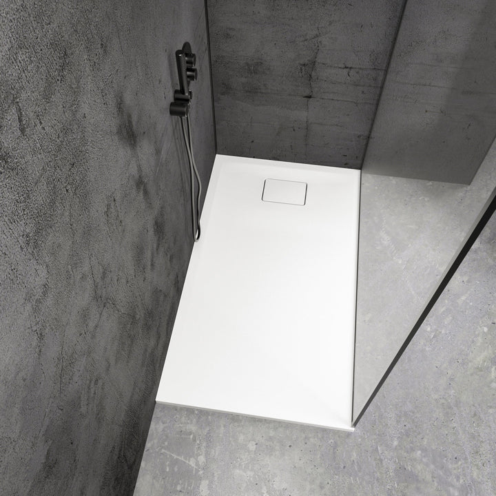 Meseta White Stone Resin Shower Tray 1200 x 700
