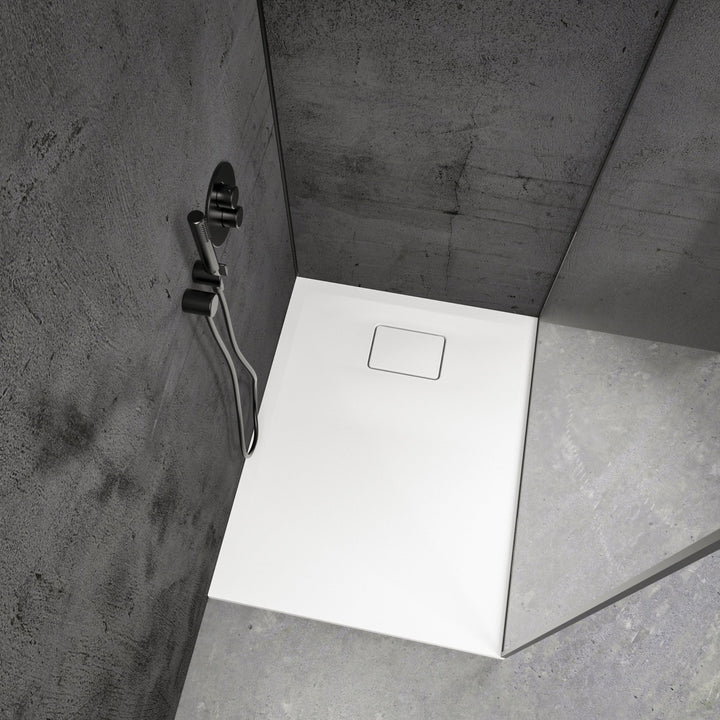 Meseta White Stone Resin Shower Tray 900 x 700
