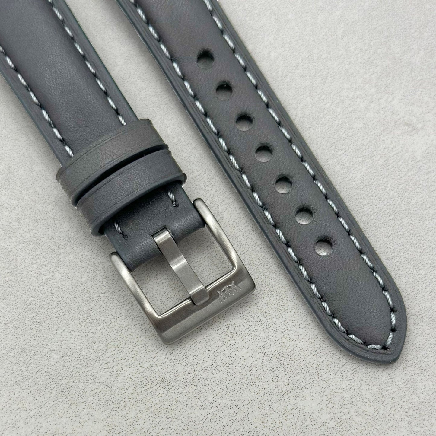 The Athens: Slate Grey Full Grain Leather Fitbit Charge Watch Strap
