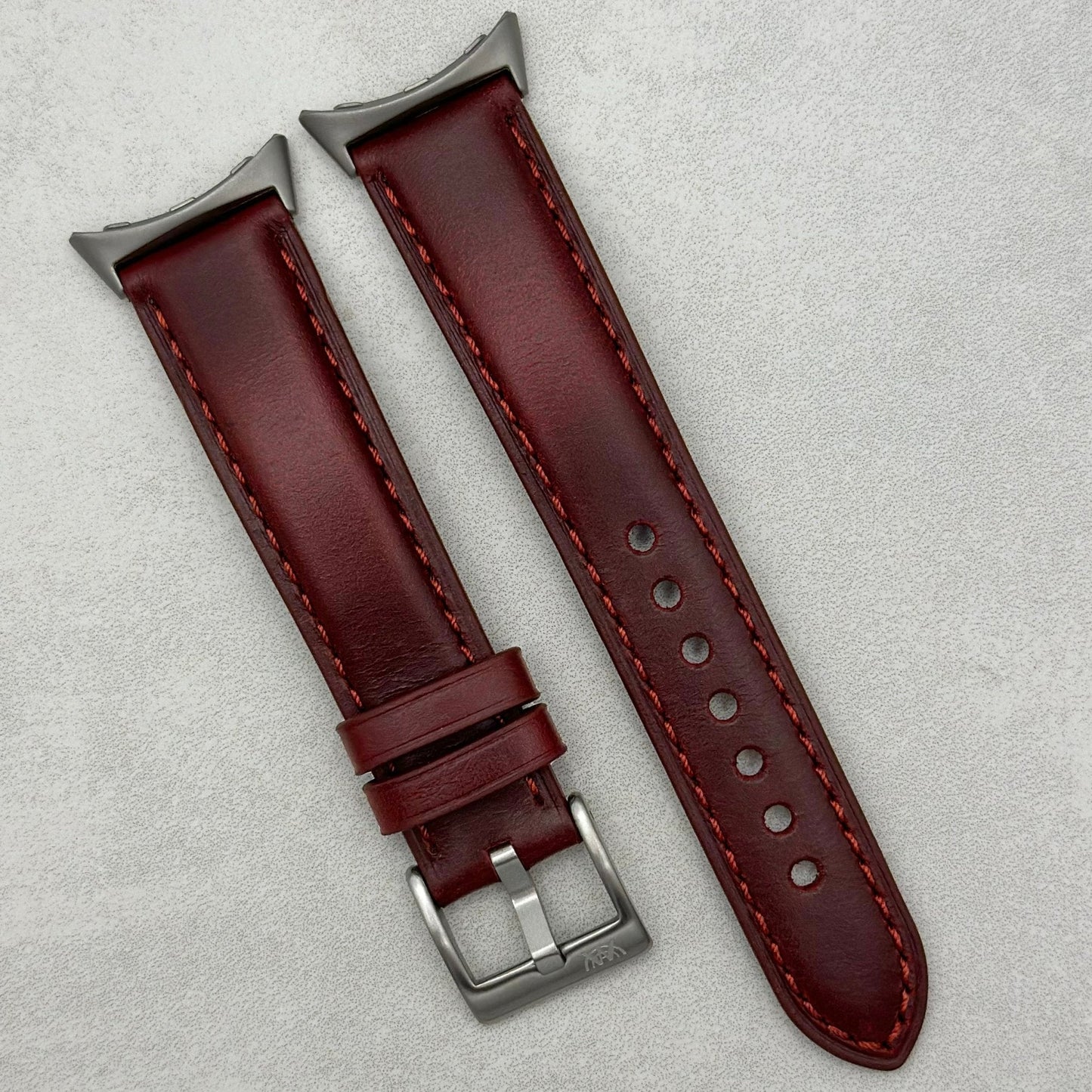 Athens wine red full grain leather Google Pixel Watch strap. Google Pixel Watch, Pixel Watch 2. Watch And Strap