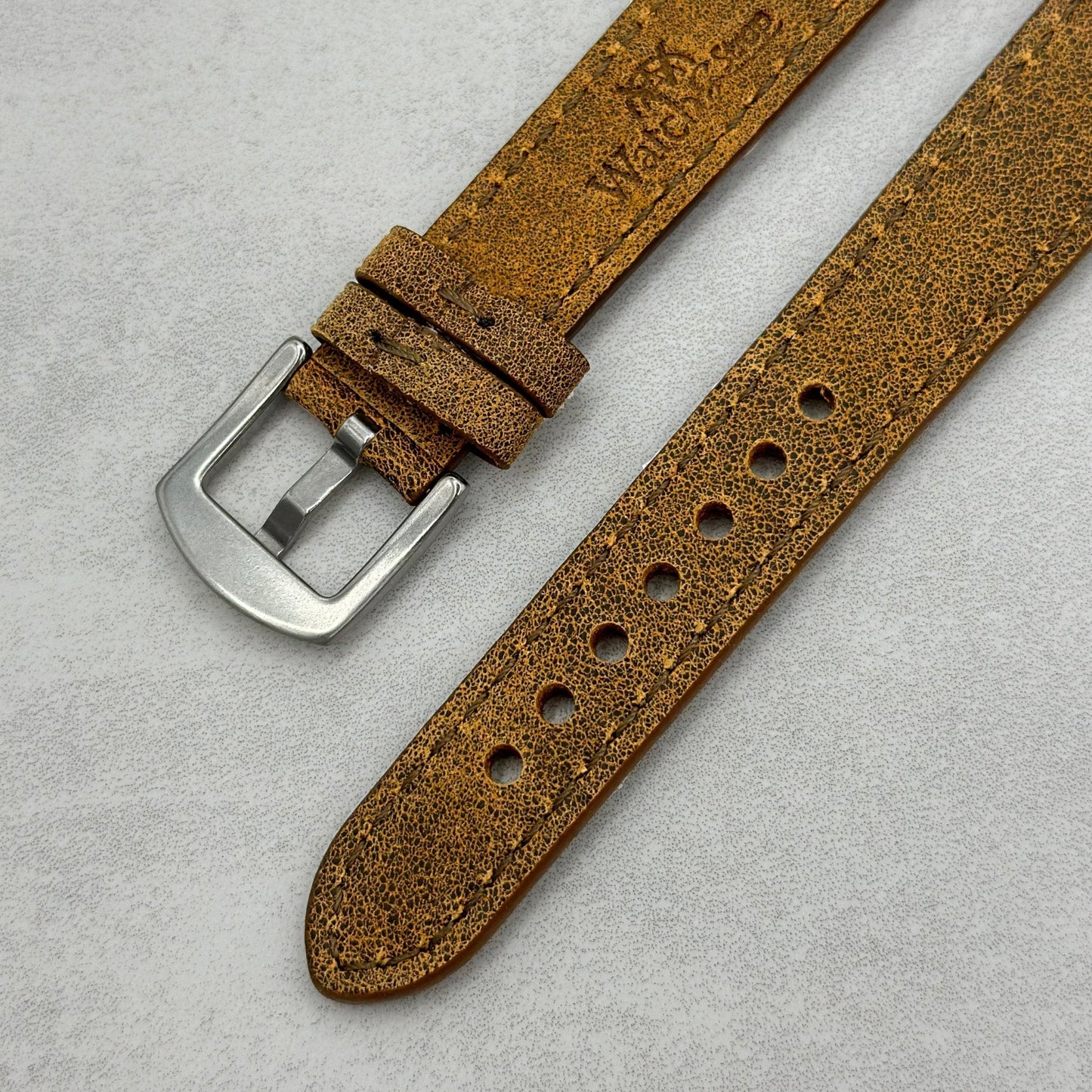 The Athens: Desert Sand Full Grain Leather Fitbit Charge Watch Strap