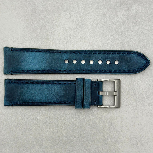 The Austin: Air Force Blue Full Grain Leather Watch Strap