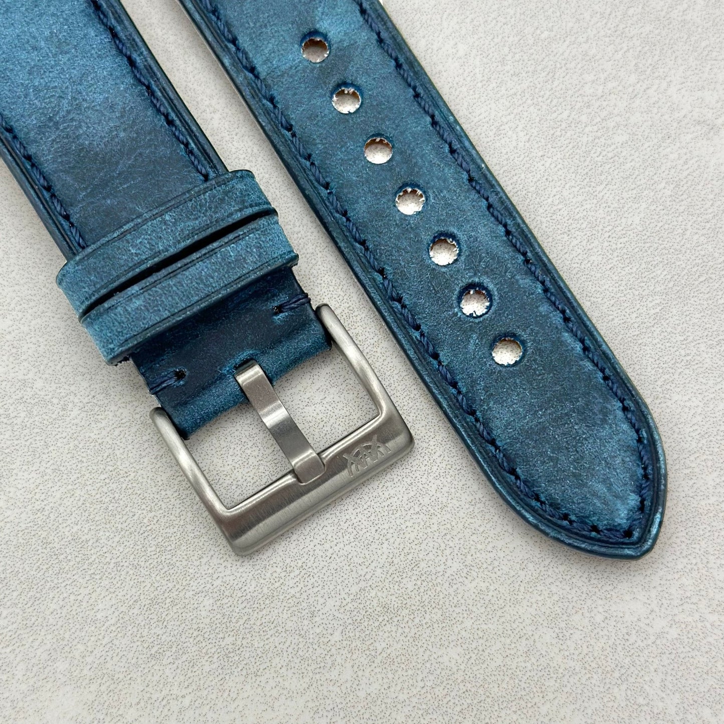 The Austin: Air Force Blue Full Grain Leather Fitbit Charge Watch Strap