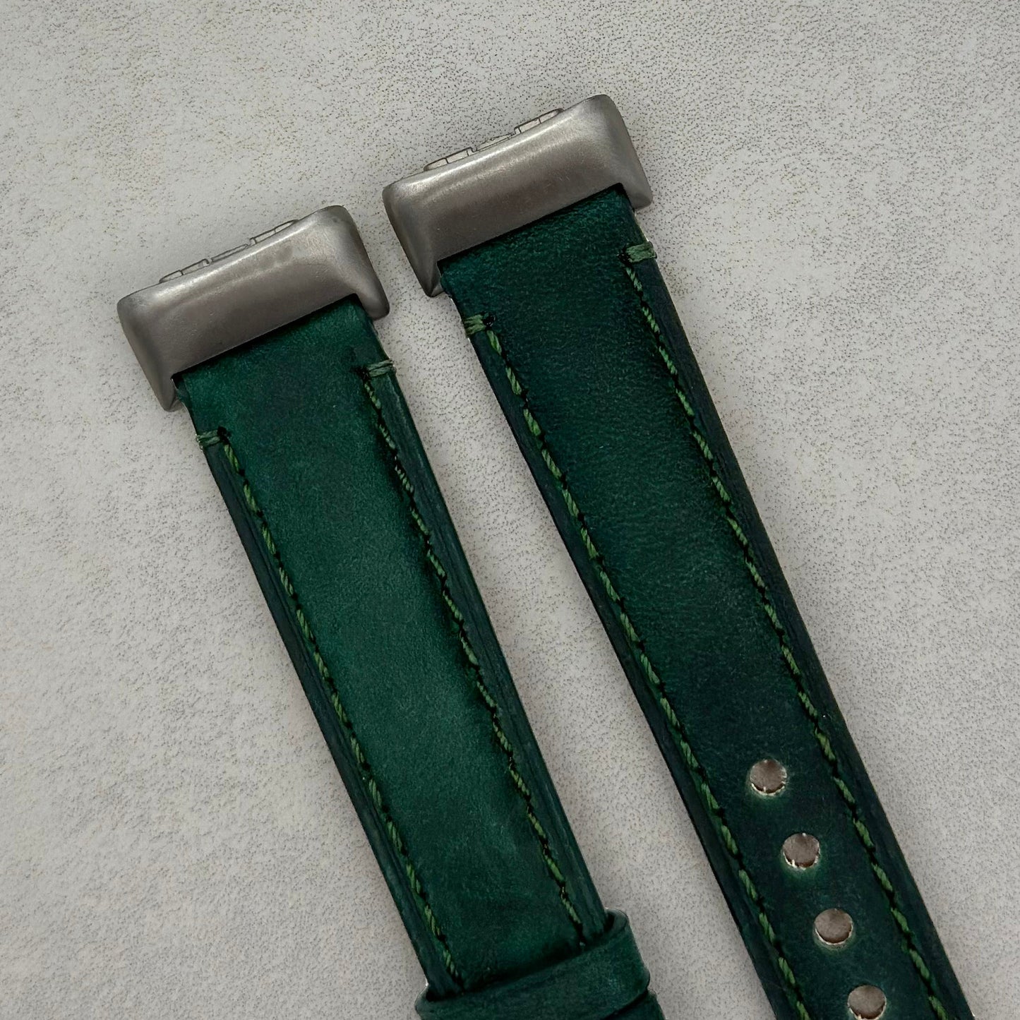 The Austin: Woodland Green Full Grain Leather Fitbit Charge Watch Strap