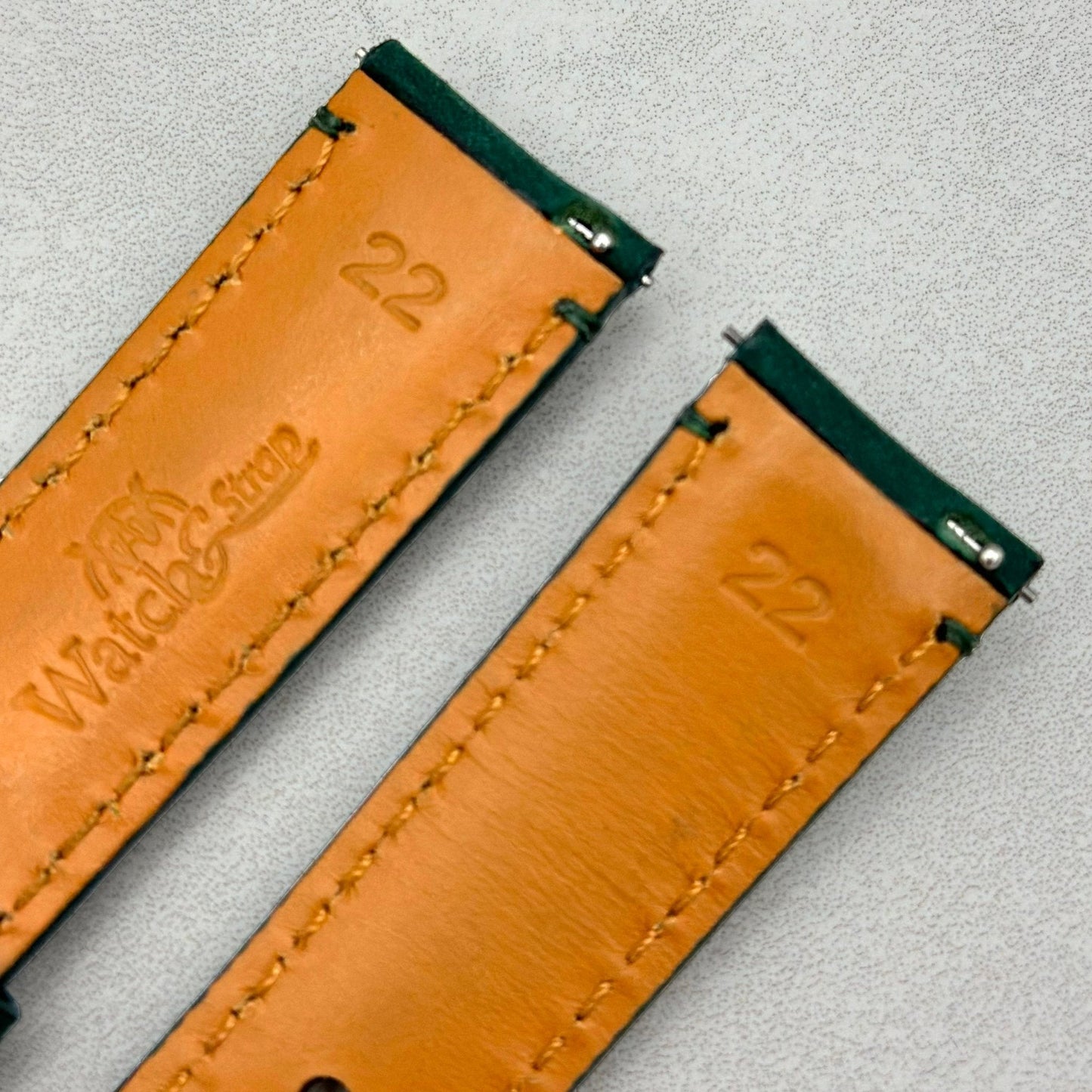 The Austin: Woodland Green Full Grain Leather Watch Strap