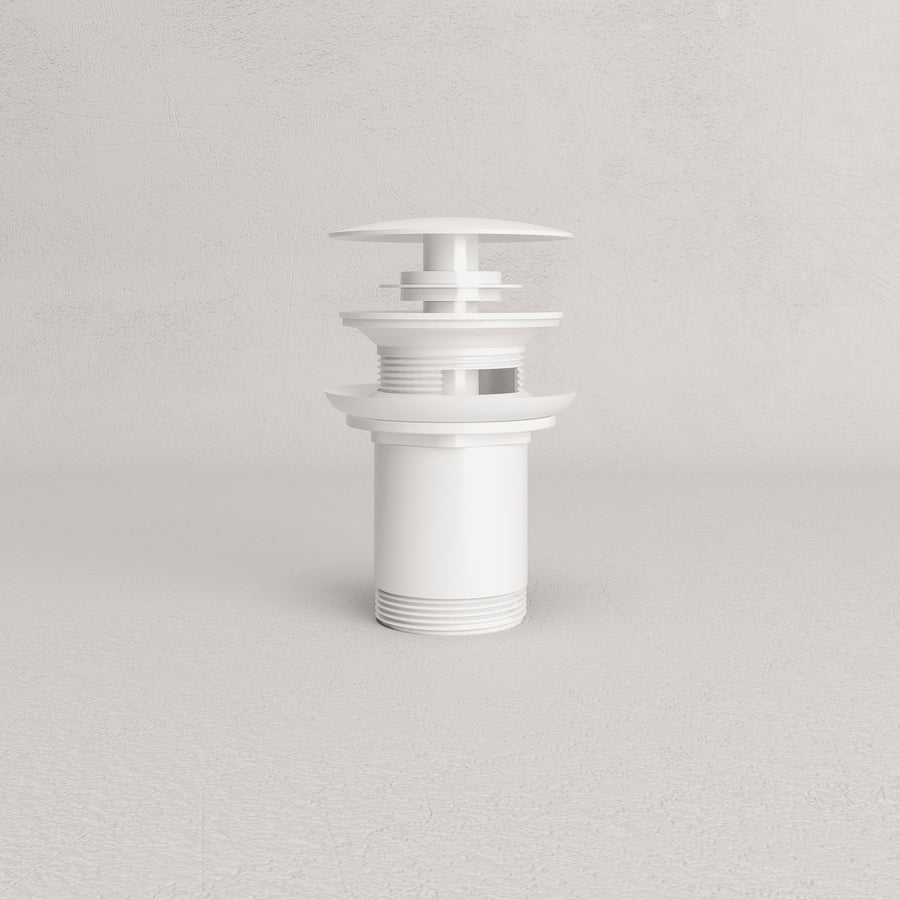 Universal Click-Clack Basin Waste - Matte White