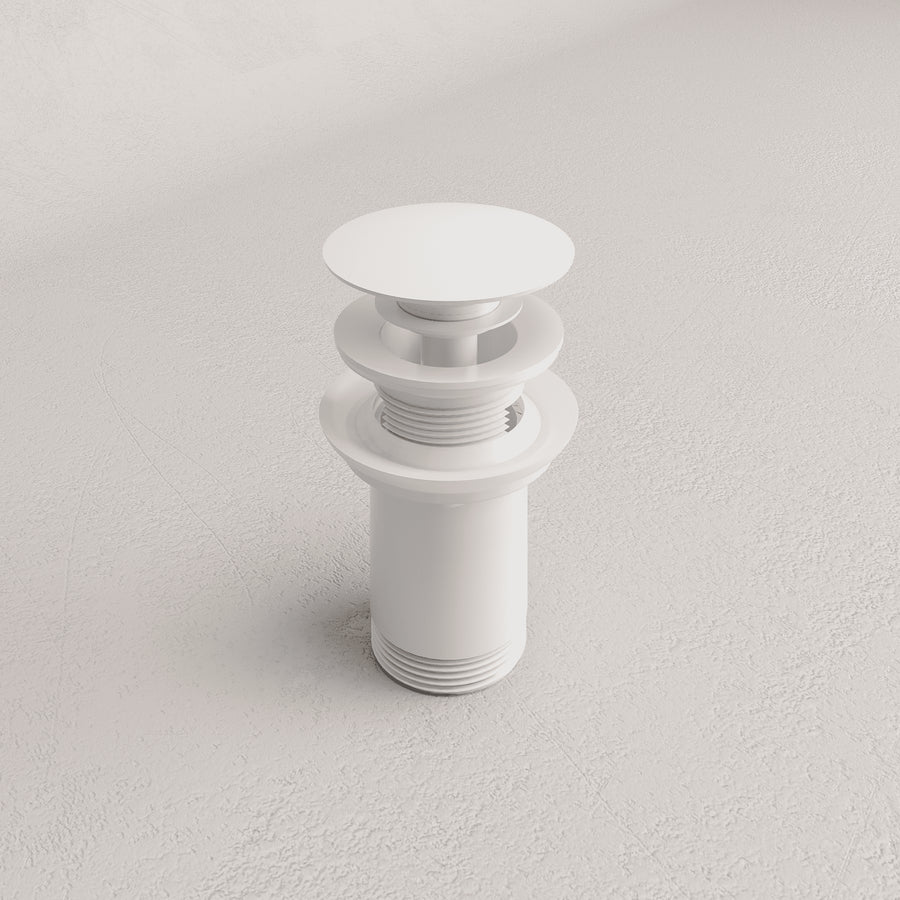 Universal Click-Clack Basin Waste - Matte White