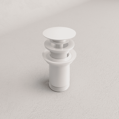 Universal Click-Clack Basin Waste - Matte White