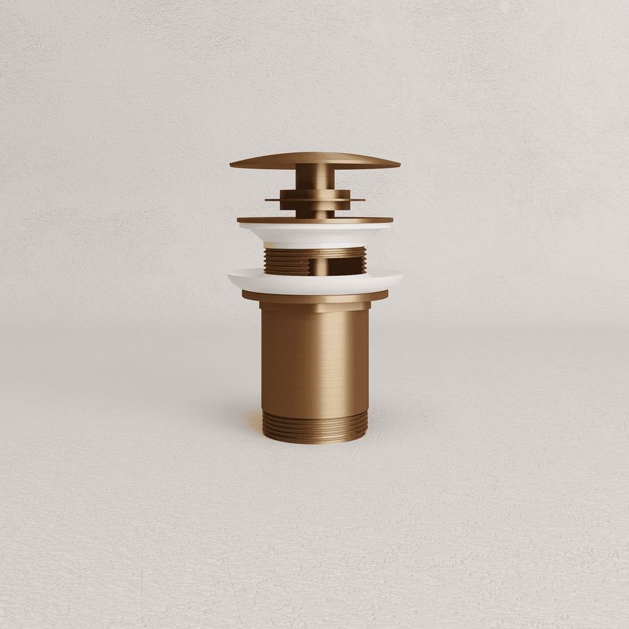 Universal Click-Clack Basin Waste - Brushed Bronze