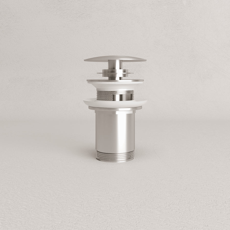 Universal Click-Clack Basin Waste - Brushed Steel