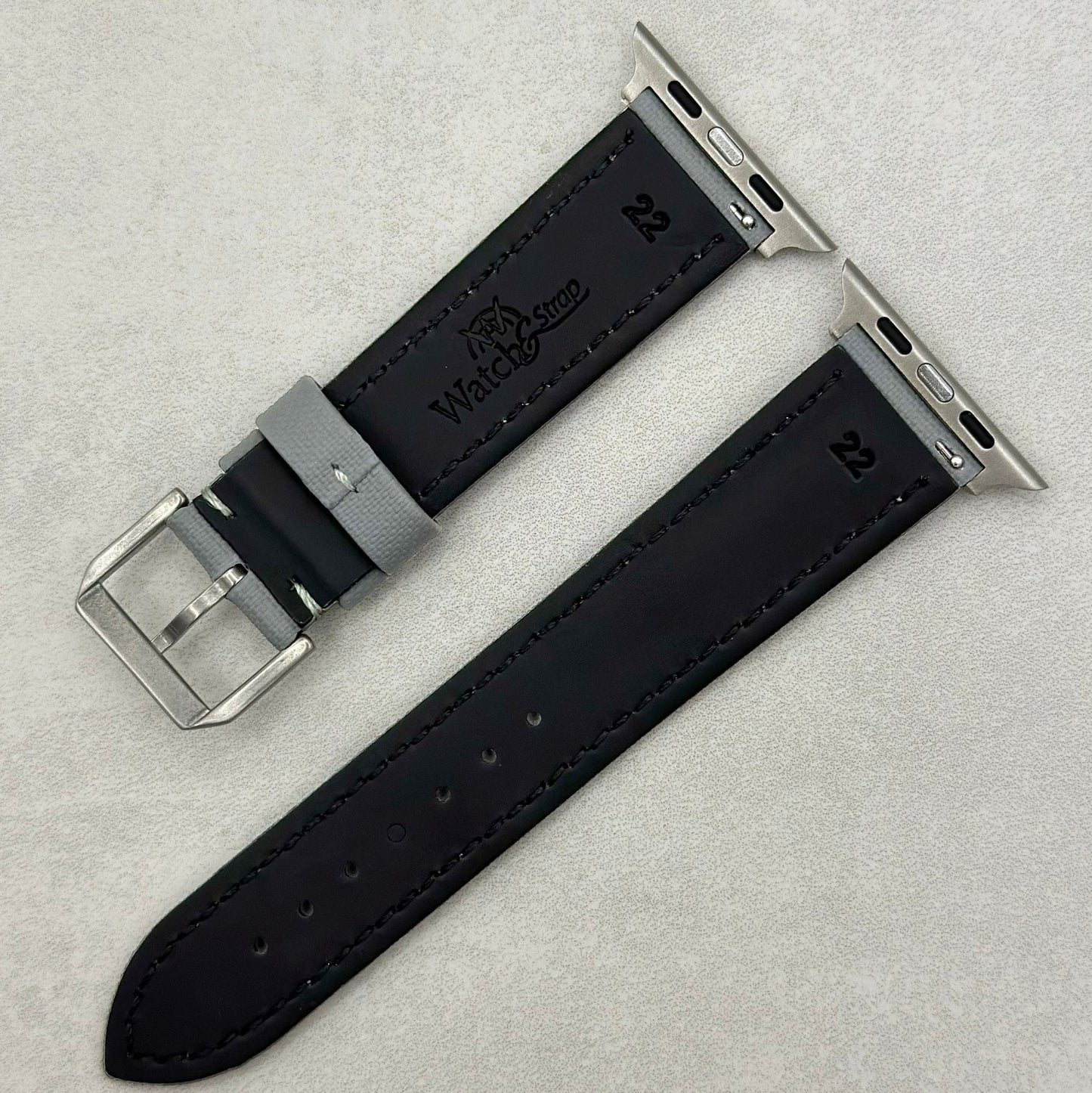 The Bermuda: Grey Sail Cloth Apple Watch Strap