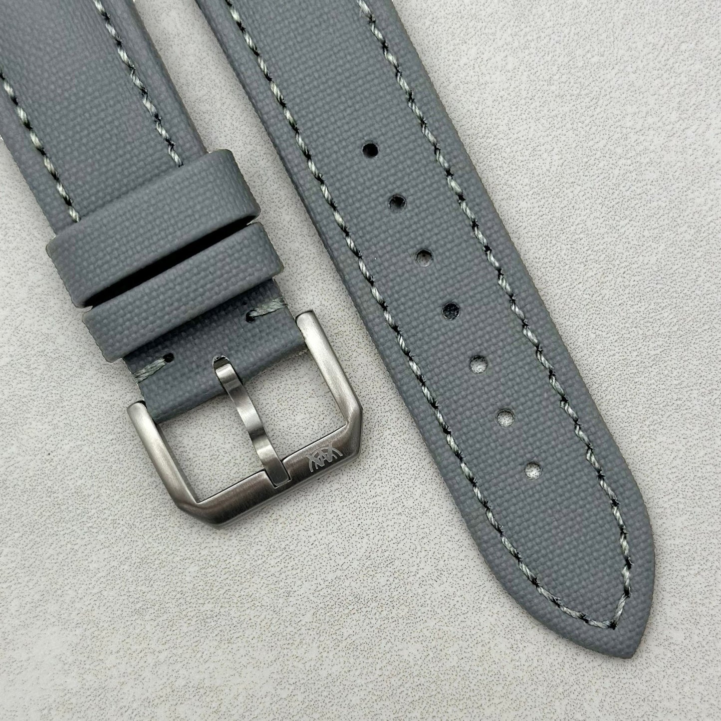 The Bermuda: Grey Sail Cloth Apple Watch Strap