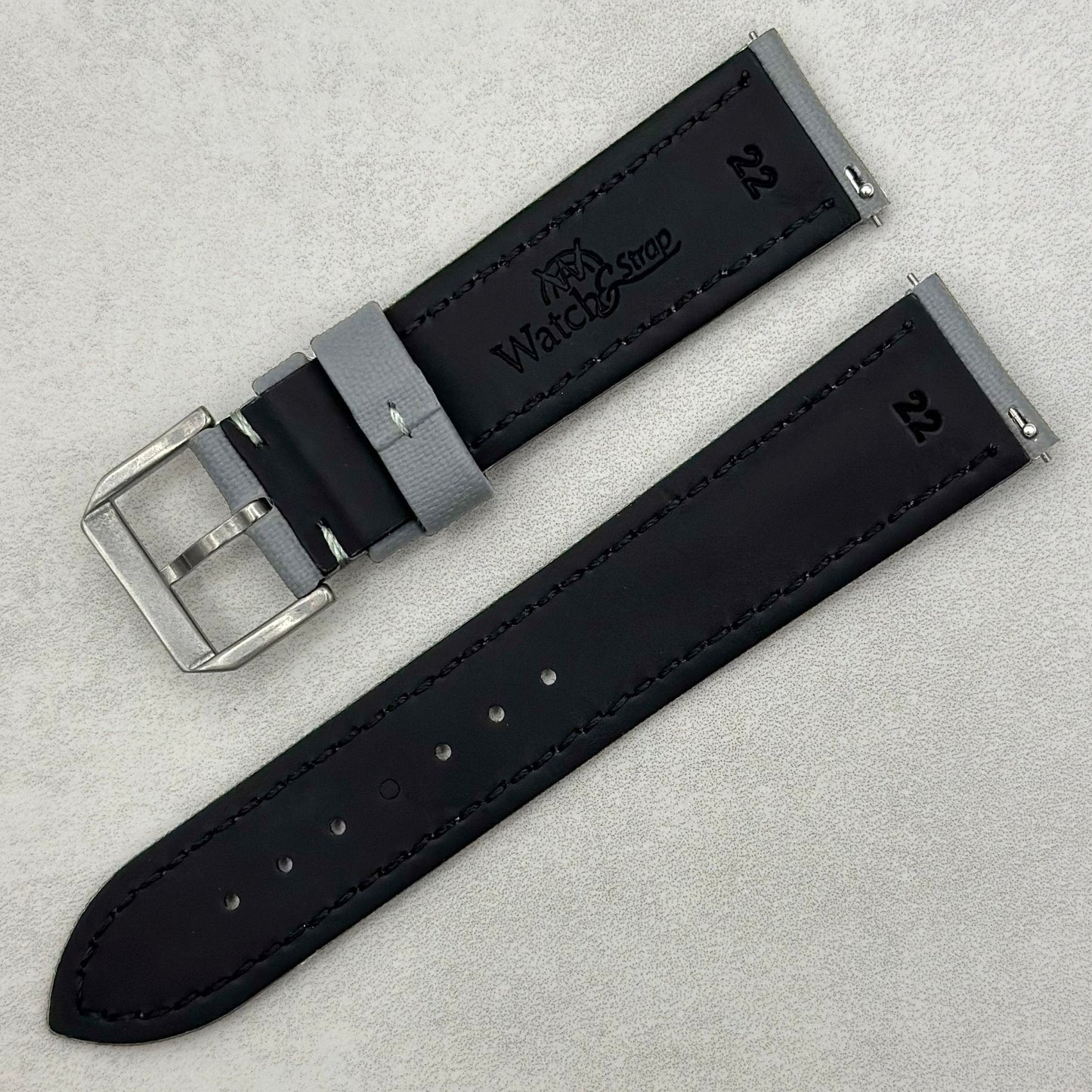 The Bermuda: Grey Sail Cloth Watch Strap