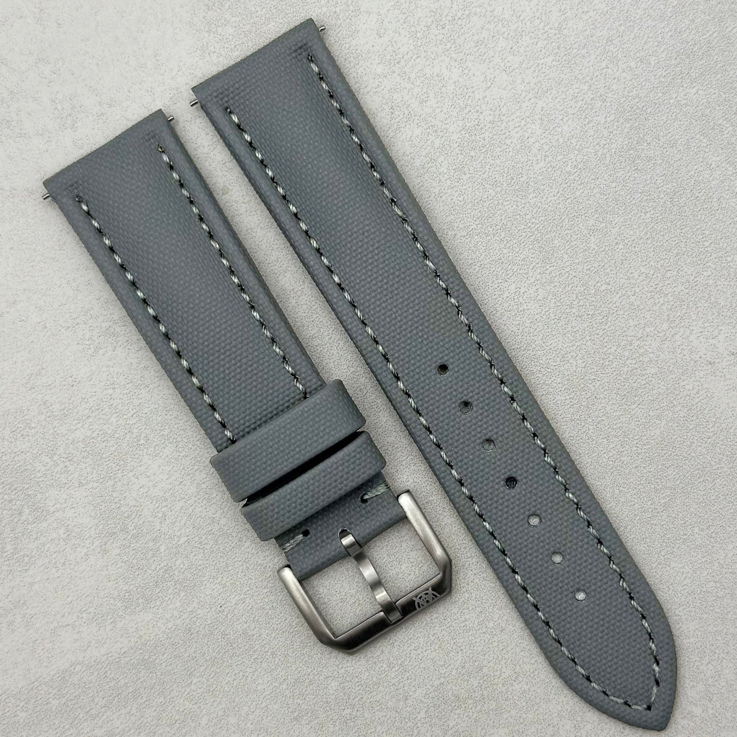 The Bermuda: Grey Sail Cloth Watch Strap