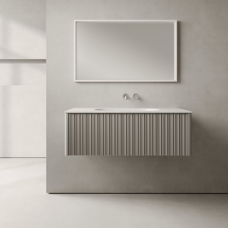 Esmont Stone Grey 1000mm Vanity Unit - Single Drawer with Single Basin