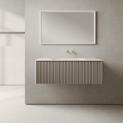 Esmont Taupe 1000mm Vanity Unit - Single Drawer with Single Basin