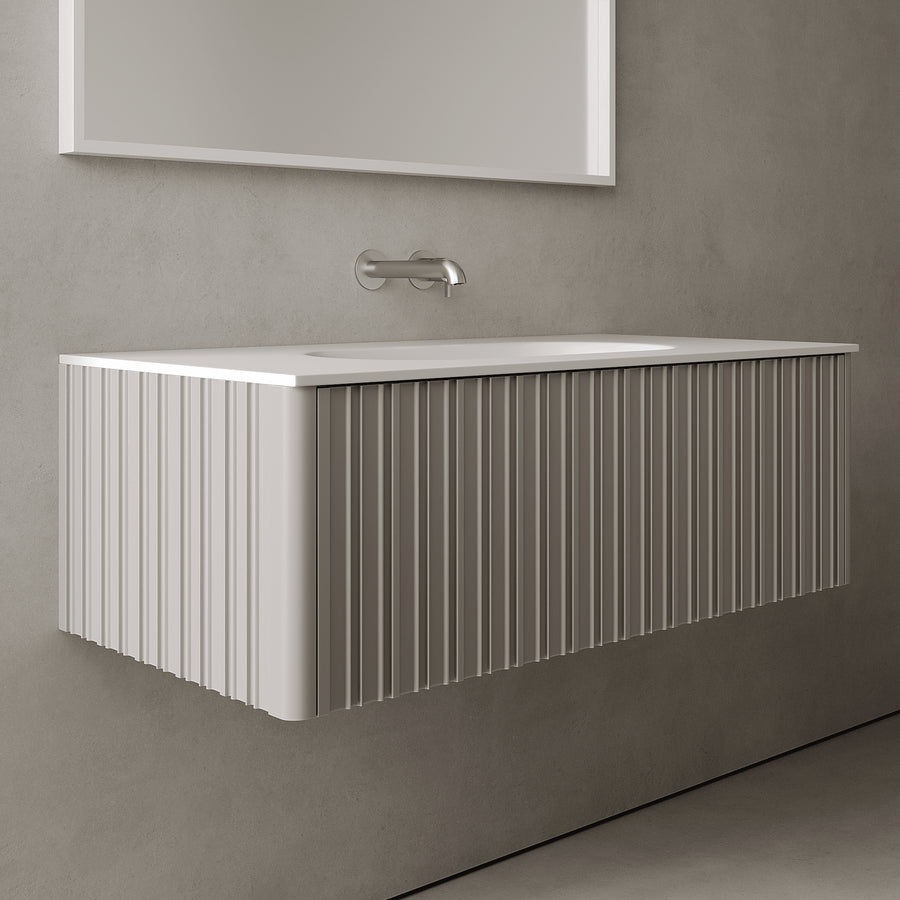 Esmont Stone Grey 1000mm Vanity Unit - Single Drawer with Single Basin