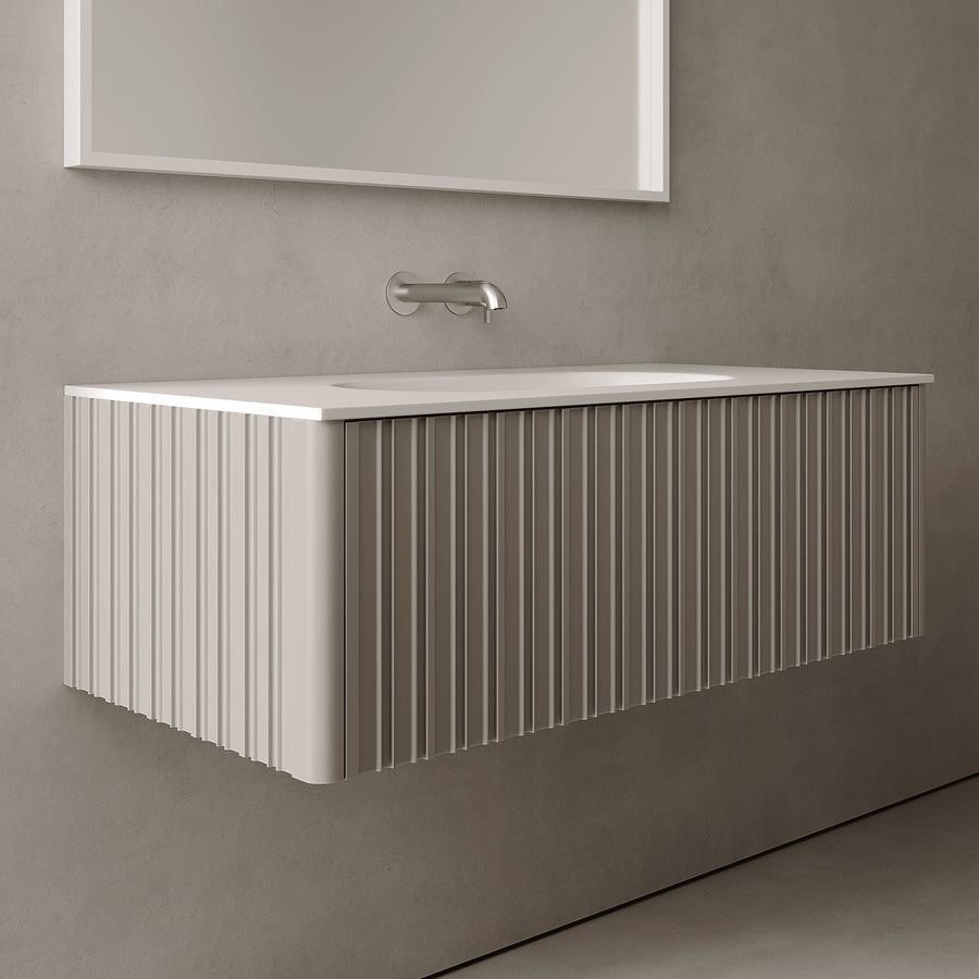Esmont Taupe 1000mm Vanity Unit - Single Drawer with Single Basin