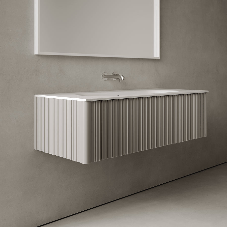 Esmont Stone Grey 1200mm Vanity Unit - Single Drawer with Large Single Basin