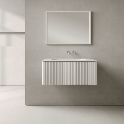 Esmont Snow White 800mm Vanity Unit - Single Drawer with Single Basin