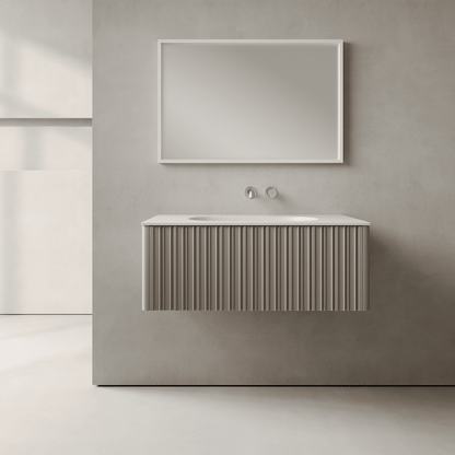 Esmont Taupe 900mm Vanity Unit - Single Drawer with Single Basin