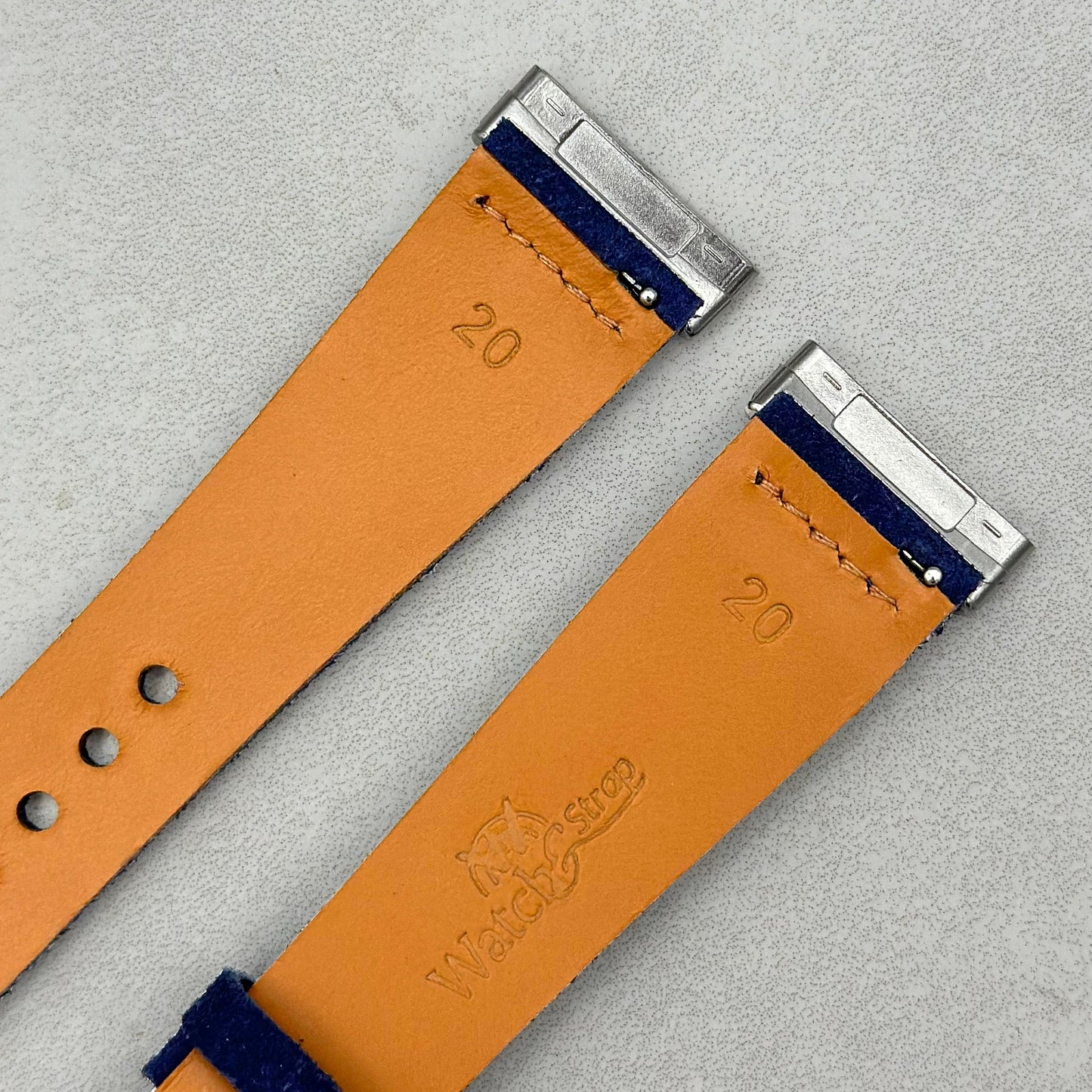 The Capri: Royal Blue Suede Fitbit Versa/Sense Watch Strap