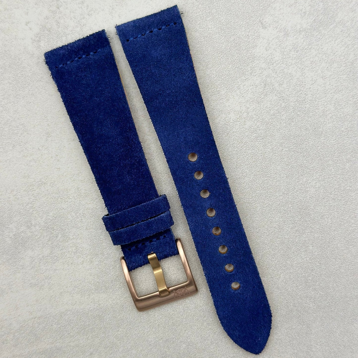 The Capri: Royal Blue Suede Watch Strap