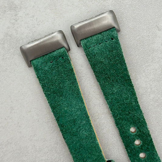 The Capri: Hunter Green Suede Fitbit Charge Watch Strap