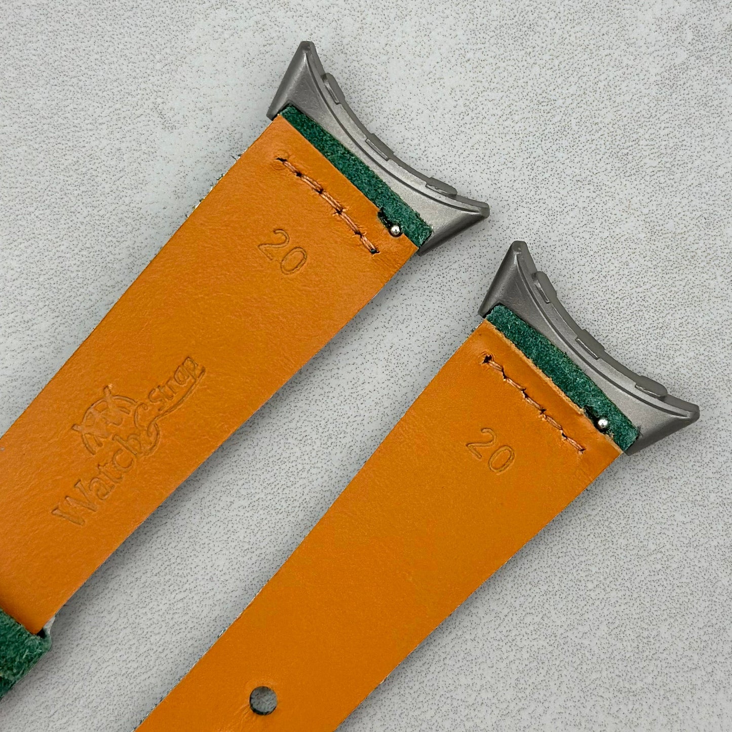 The Capri: Hunter Green Suede Google Pixel Watch Strap