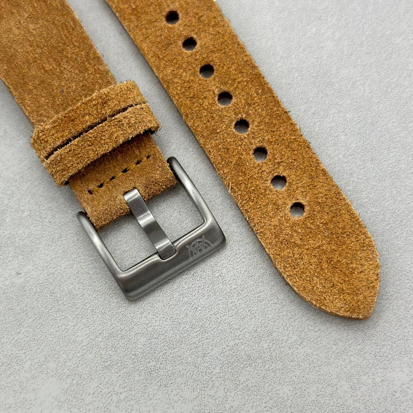 The Capri: Sand Tan Suede Apple Watch Strap