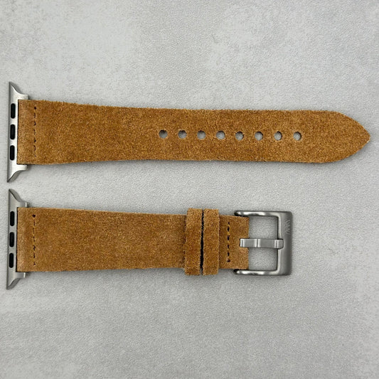 The Capri: Sand Tan Suede Apple Watch Strap