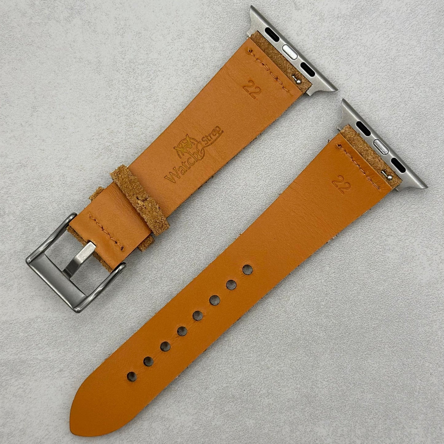 The Capri: Sand Tan Suede Apple Watch Strap