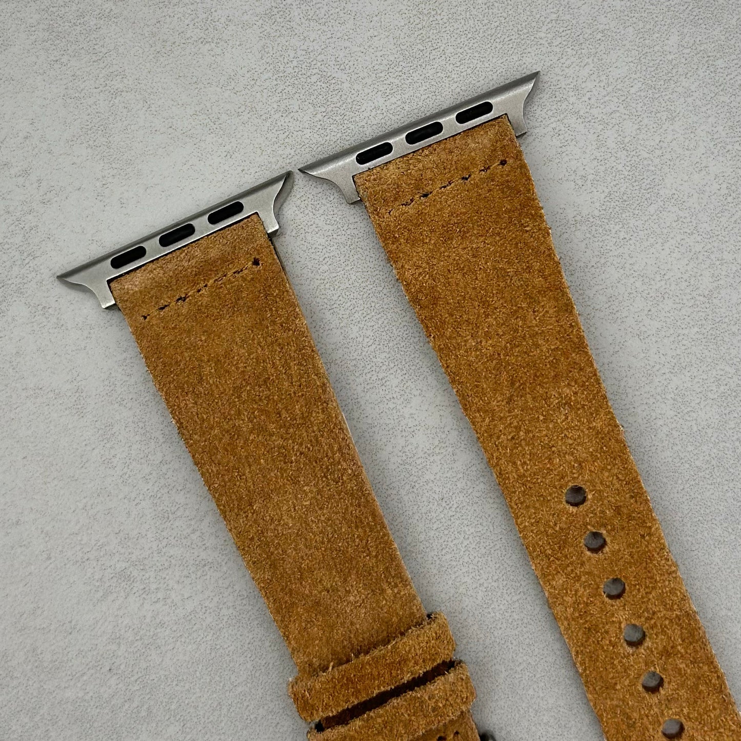 The Capri: Sand Tan Suede Apple Watch Strap