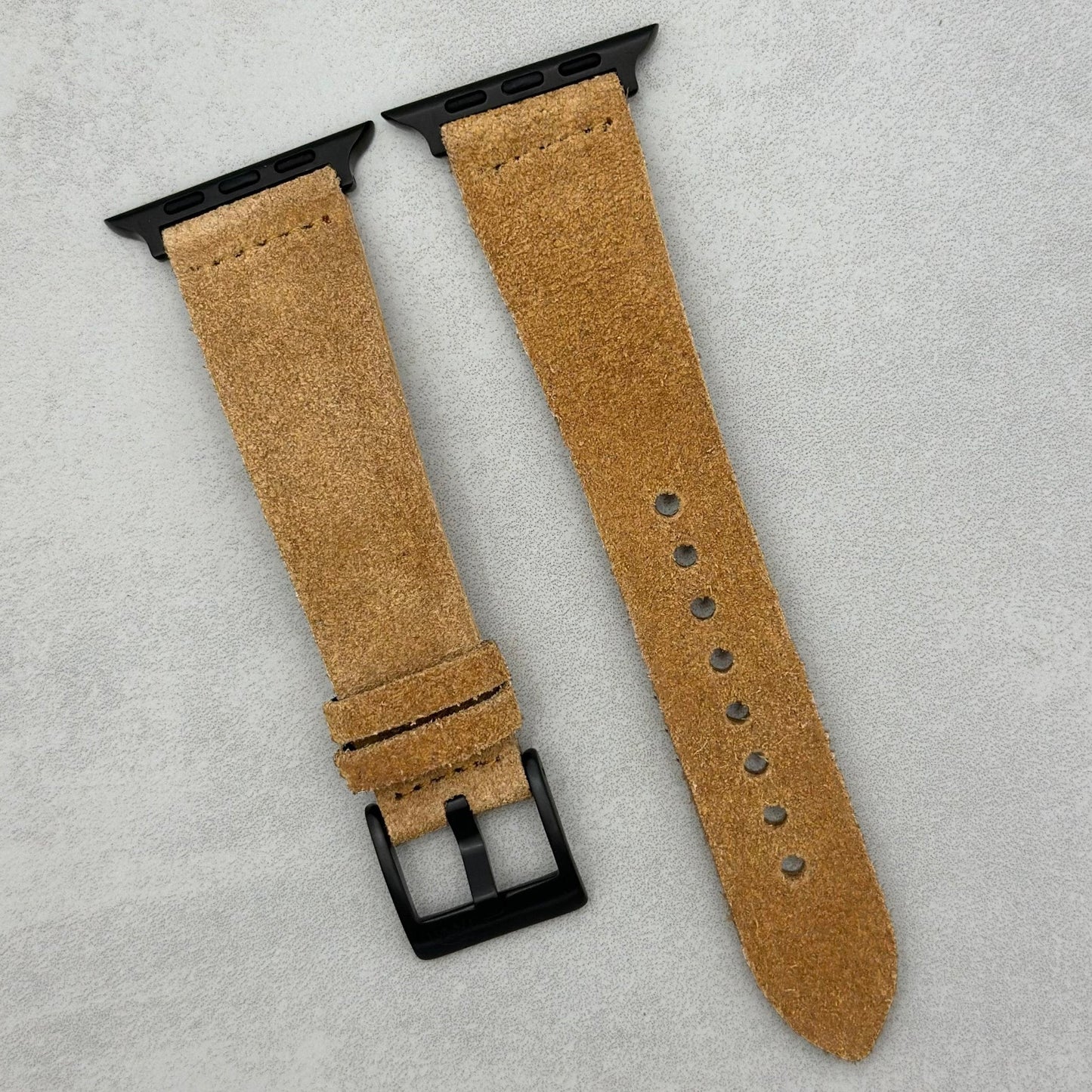 The Capri: Sand Tan Suede Apple Watch Strap