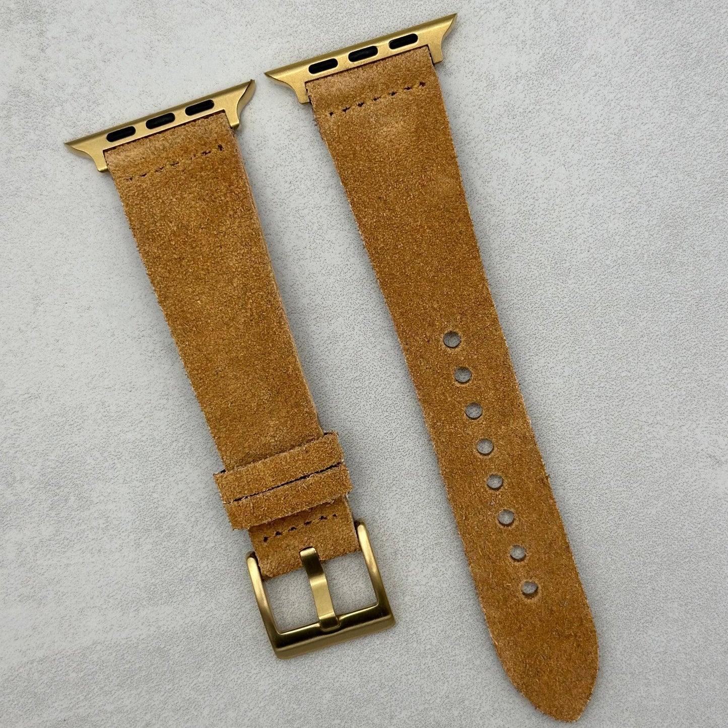 The Capri: Sand Tan Suede Apple Watch Strap