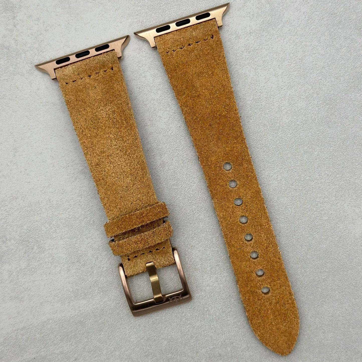 The Capri: Sand Tan Suede Apple Watch Strap