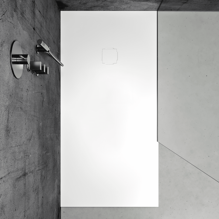 Meseta 1400 x 900 Stone Resin Shower Tray (White)