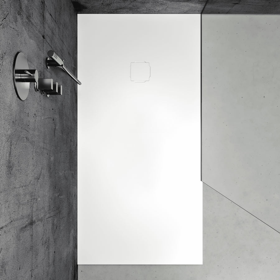 Meseta 1600 x 800 Stone Resin Shower Tray (White)