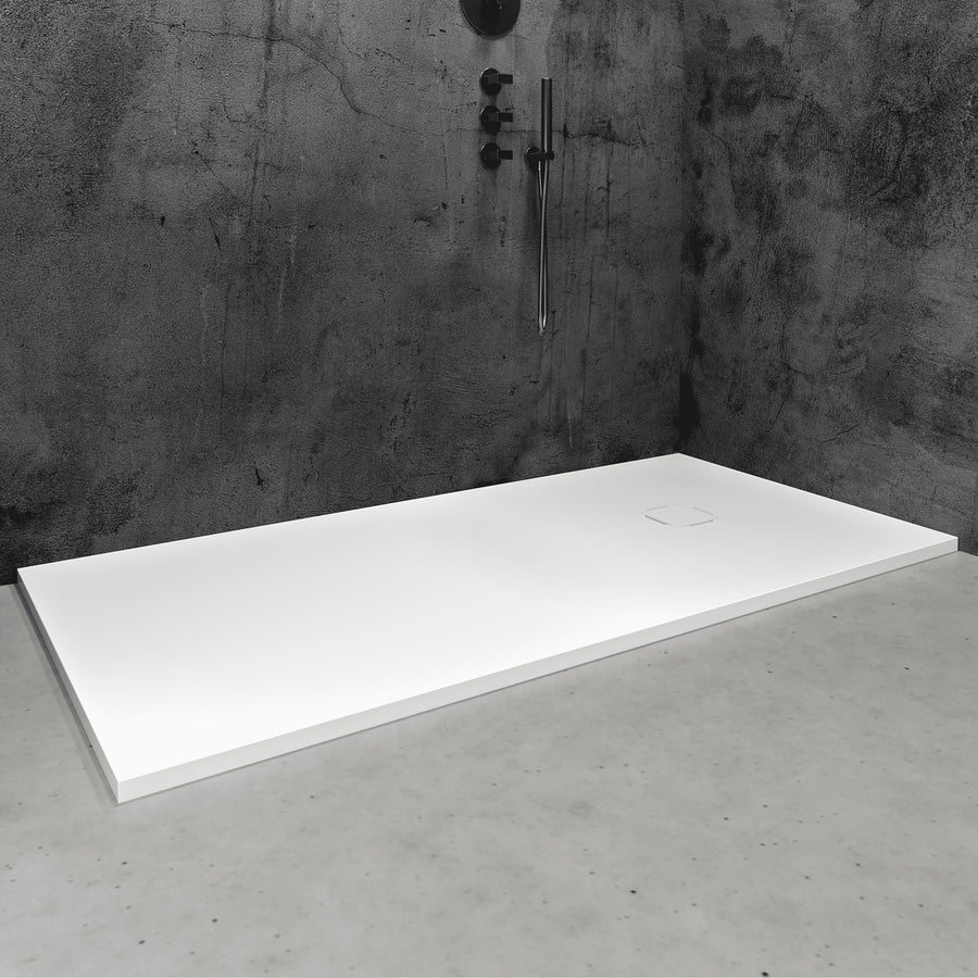 Meseta 1600 x 800 Stone Resin Shower Tray (White)