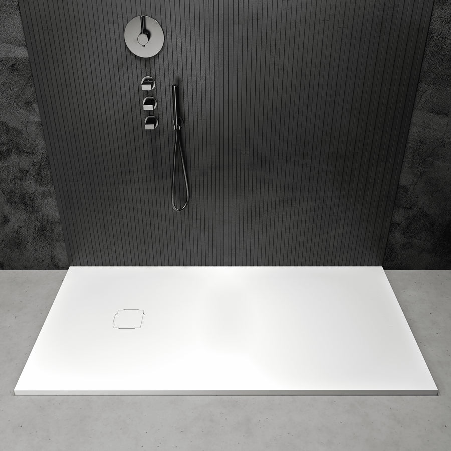 Meseta 1400 x 900 Stone Resin Shower Tray (White)