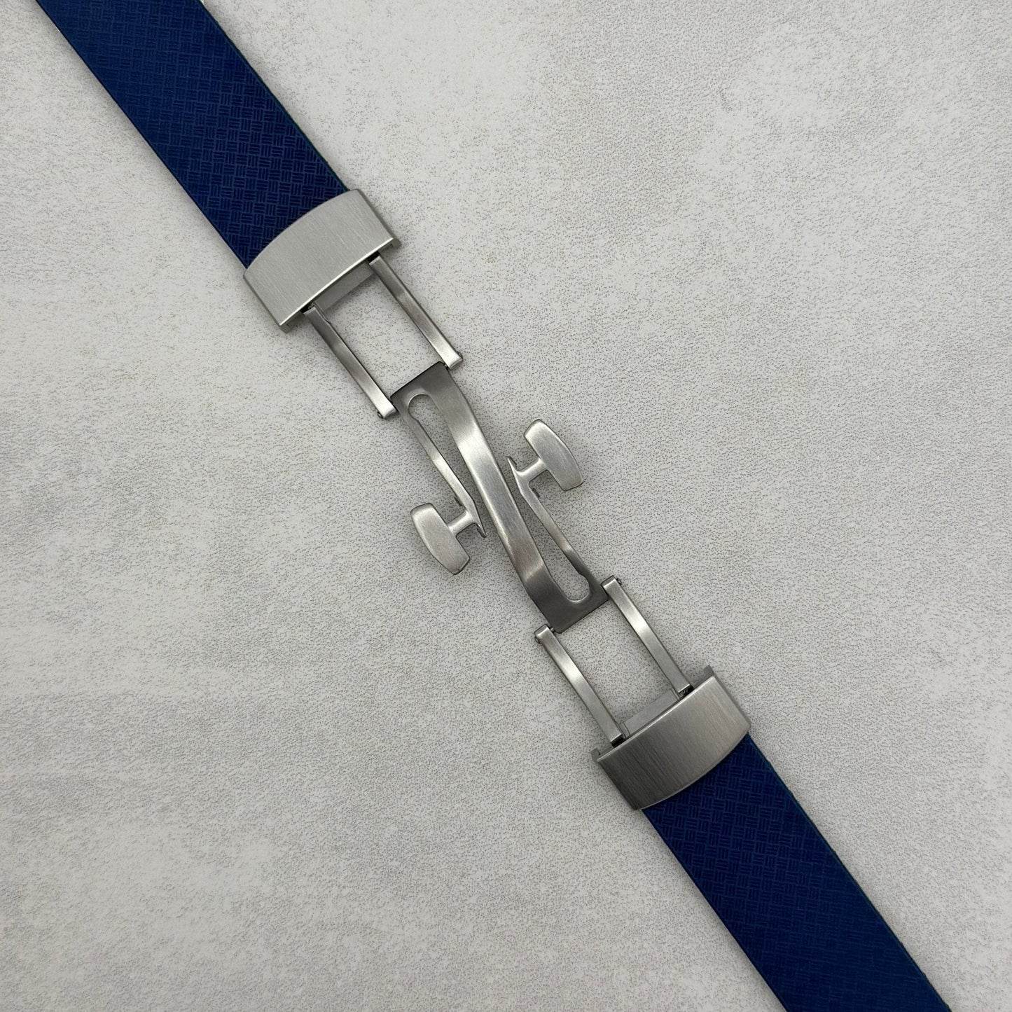 The Lisbon: Navy Blue FKM Rubber CTS Watch Strap